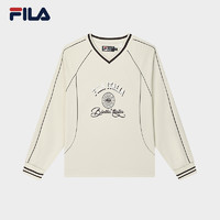 FILA 斐乐 男女同款卫衣2024秋季新款情侣装宽松V领显瘦运动上衣女