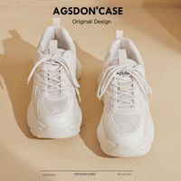 奥古狮登厚底老爹鞋女2024爆春季透气增高鞋子百搭运动鞋