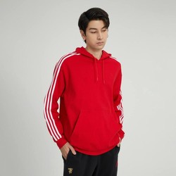 adidas NEO 时尚百搭男款卫衣运动套头衫连帽卫衣新年红卫衣男装