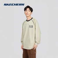 88VIP：SKECHERS 斯凯奇 2024男装针织长袖T恤插肩设计圆领宽松潮搭