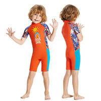 VVIR EER 儿童泳衣女童冬季加厚防寒保暖女孩男孩连体长袖保温游泳衣潜水服