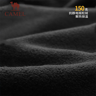 骆驼（CAMEL）户外软壳裤男春秋防风防泼水束脚加绒加厚保暖冲锋工装裤潮 冰晶灰色，女