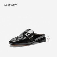 Nine West/玖熙平底鞋单鞋高跟鞋乐福鞋休闲鞋板鞋 NK474003FZ黑色 38