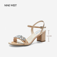 Nine West/玖熙平底鞋单鞋高跟鞋乐福鞋休闲鞋板鞋 NN434012FK杏色