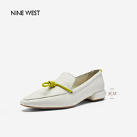 Nine West/玖熙平底鞋单鞋高跟鞋乐福鞋休闲鞋板鞋 NP338021KK米白 34