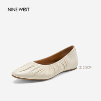 Nine West/玖熙平底鞋单鞋高跟鞋乐福鞋休闲鞋板鞋 NH496003CC米色 38