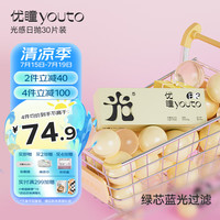 优瞳 隐形眼镜日抛30片装 防蓝光眼镜防辐射抗疲劳 水凝胶透明透氧 非散光月抛半年抛 光感系列 450度 