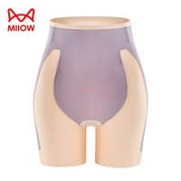 猫人（MiiOW）卡卡高腰收腹提臀无痕裤中裤大码5d魔力悬浮裤单条装 肤色 XL（125-140斤）