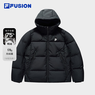 FILA 斐乐 FUSION斐乐潮牌羽绒服女2024冬季新款时尚休闲保暖连帽外套