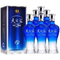 YANGHE 洋河 蓝色经典天之蓝52度520ml*6瓶绵柔浓香白酒送礼团聚自饮酒