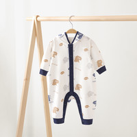 巴厘小猪婴儿连体衣春秋宝宝恐龙连帽哈衣初生儿爬爬服新生儿衣服 马赛克恐龙 73cm