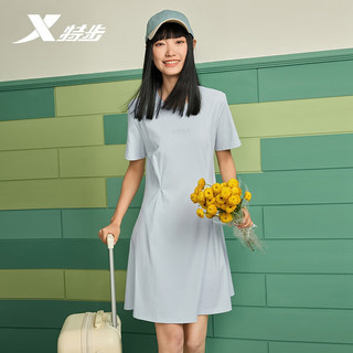 XTEP 特步 女子运动休闲时尚连衣裙876228810061 冰粉蓝 M