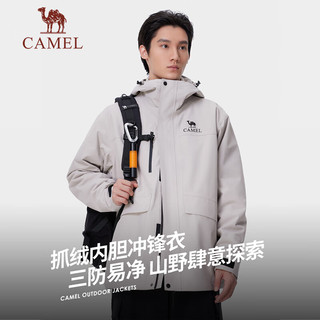 骆驼（CAMEL）户外冲锋衣经典工装ICON三合一抓绒内胆登山服 L