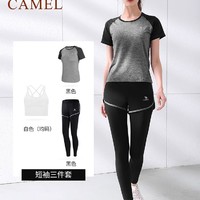 CAMEL 骆驼 瑜伽服女款长袖跑步衣服春季运动服套装高端速干透气健身服