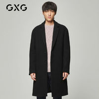 GXG 男装 商务休闲黑色长款大衣男#GY126304G