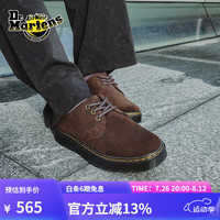 马丁（马汀博士 Dr.Martens）Zavala Lo男女秋舒适百搭轻量麂皮棕色薄底女单鞋 深棕色 38