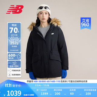  BALANCE NB24羽绒服女款秋冬鸭绒连帽毛领中长款外套 BK AWJ43353 2XL