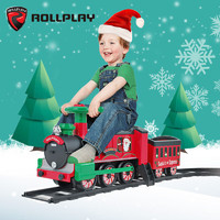 ROLLPLAY 如雷儿童电动轨道小火车可坐人小火车男女孩圣诞礼物玩具 圣诞电动小火车