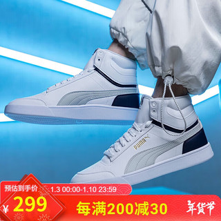 PUMA 彪马 男鞋女鞋 Shuffle经典拼色运动休闲鞋中帮板鞋 380748-05 37.5