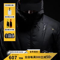 Monster Guardians运动羽绒服男 户外防风保暖连帽鸭绒羽绒服 Dark Grey 深灰 少量速发 L