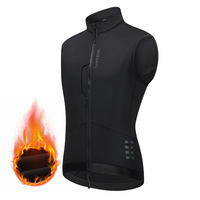 沃萨维公路自行车秋冬季抓绒保暖马甲背心户外防风骑行夹克上衣男 秋枫黑色马甲【YKK双拉链 多口袋设计】 XL