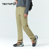 探拓(TECTOP)软壳裤秋冬男式户外旅行防风弹力保暖徒步长裤 男款棕黄 S