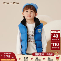 Paw in Paw PawinPaw卡通小熊童装2024年秋冬新款男女大小童立领马甲时尚保暖 Blue蓝色/50 120 cm