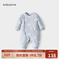 Babylove 婴儿连体衣秋冬季夹棉保暖哈衣爬服纯棉男女宝宝衣服棉服冬装