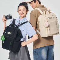 森马 Semir双肩包女初中生背包女生大容量通勤旅行包电脑包大书包男 米白