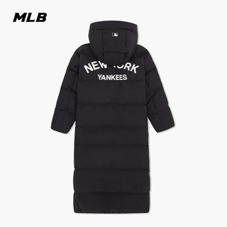 MLB 男女张凌赫同款长款鹅绒发热防水羽绒服24冬季DJB21 纽约洋基队/黑色 (防水面料) XS