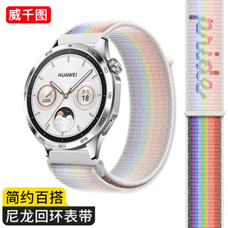 威千图 适用华为手表表带gt4/GT3/watch4pro表带watch3/gt3pro尼龙编织22mm丨46/48MM表盘