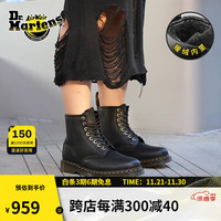 马汀博士 Dr.Martens马丁1460男女款秋季雪地靴加绒保暖8孔中帮马丁靴 黑色 37