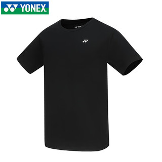 YONEX2024尤尼克斯羽毛球服男女速干短袖艺术家合作运动T恤训练服 115414 黑色 2XL