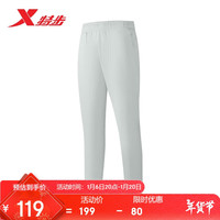 XTEP特步运动裤男针织长裤小脚九分裤876229840035 云峰灰 XL