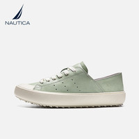 NAUTICA/诺帝卡女鞋子夏季一脚蹬休闲舒适平底薄款透气小白鞋 豆绿（运动鞋码） 39