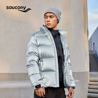 百亿补贴：索康尼 saucony 短款羽绒服保暖防风宽松白鸭绒防泼水情侣羽绒服男