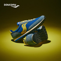 Saucony索康尼TRAINER 80复古休闲鞋男柔软舒适百搭运动鞋男女鞋 蓝黄波浪 36