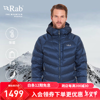 Rab24秋冬Glaceon Pro男士连帽保暖防风700蓬防寒羽绒服 QDE-68 暴风蓝TMB M