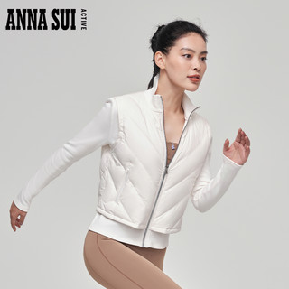 ANNA SUI安娜苏运动 秋冬 轻量假两件羽绒服拼接长袖外套修身