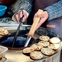 衢州小烤饼梅干菜馅鲜肉葱锅盔棋牌房会所半成品加热商用速食即食