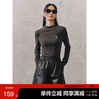 太平鸟女装针织衫磨毛保暖修身上衣冬女士内搭长袖多色
