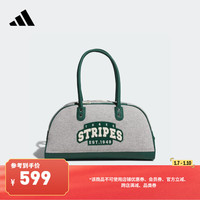 adidas运动手提拎包男女阿迪达斯JF6254 中麻灰/绿 NS