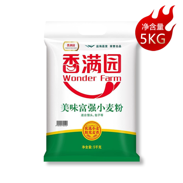 香满园 美味富强粉小麦粉5kg*1袋