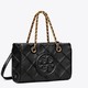 补贴购：TORY BURCH Fleming 链条迷你软皮托特包 152334-001