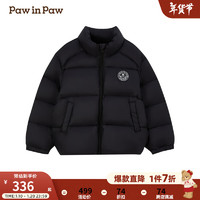 PawinPaw卡通小熊童装2024年秋冬男女童羽绒服舒适防风保暖 Black黑色/19（成人款） 165 cm