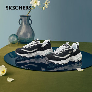 斯凯奇（Skechers）女鞋冬季保暖复古老爹鞋厚底增高防滑休闲运动鞋小白鞋