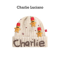 Charlie Luciano胡桃夹子联名玩偶针织帽2024秋冬男女同款12241百搭帽子 白色