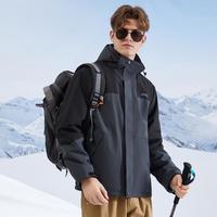 吉普 户外山系秋冬款防风抓绒可拆卸内胆休闲运动外套