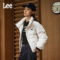 Lee24秋冬新品舒适版电缆图案提花针织女羽绒夹克面包服保暖外套