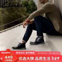 Clarks 秋冬男鞋牛皮高帮商务正装皮靴子马丁靴chantry dese 261622477 43